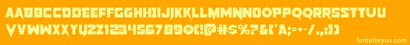 Pistoleer2 Font – Yellow Fonts on Orange Background