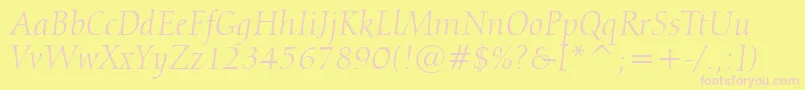 Подробнее о шрифте Calligraphic810ItalicBt Шрифт Calligraphic810ItalicBt – розовые шрифты на жёлтом фоне