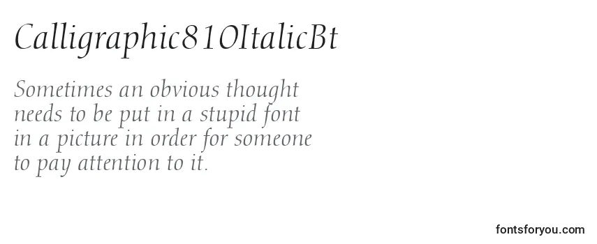 Calligraphic810ItalicBt-fontti