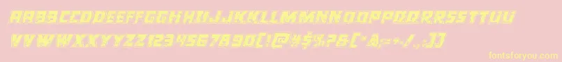 Colossusriddleital Font – Yellow Fonts on Pink Background