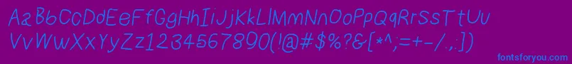 Numbbunnyita Font – Blue Fonts on Purple Background