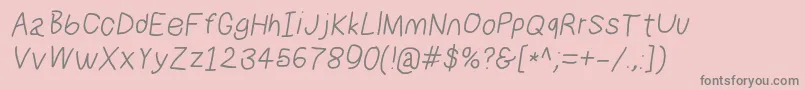 Numbbunnyita Font – Gray Fonts on Pink Background