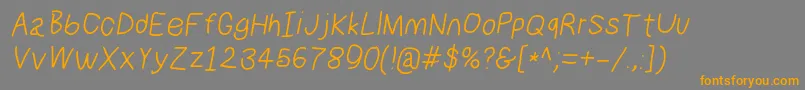 Numbbunnyita Font – Orange Fonts on Gray Background