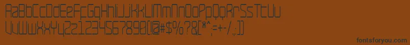 RaveNarrow Font – Black Fonts on Brown Background
