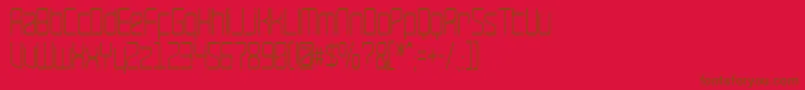 RaveNarrow Font – Brown Fonts on Red Background