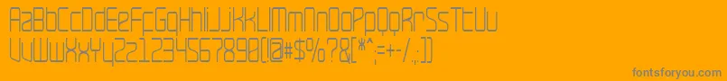 フォントRaveNarrow – オレンジの背景に灰色の文字