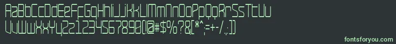 RaveNarrow Font – Green Fonts on Black Background