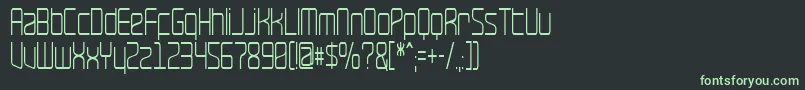フォントRaveNarrow – 黒い背景に緑の文字