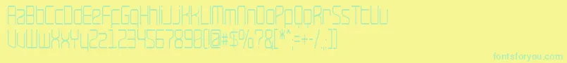 RaveNarrow Font – Green Fonts on Yellow Background