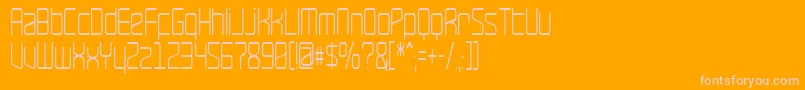 RaveNarrow Font – Pink Fonts on Orange Background