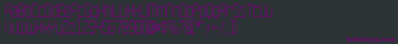 Czcionka RaveNarrow – fioletowe czcionki na czarnym tle