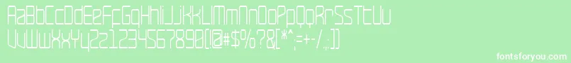 フォントRaveNarrow – 緑の背景に白い文字
