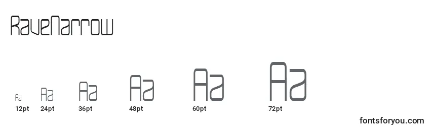 RaveNarrow Font Sizes