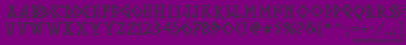 Runishmkmedium Font – Black Fonts on Purple Background