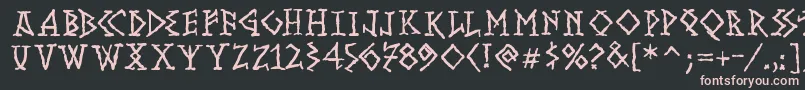 Runishmkmedium Font – Pink Fonts on Black Background