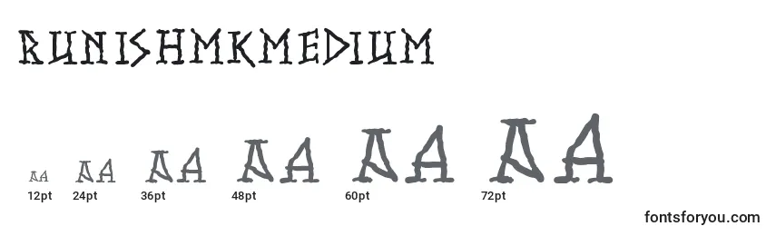 Размеры шрифта Runishmkmedium