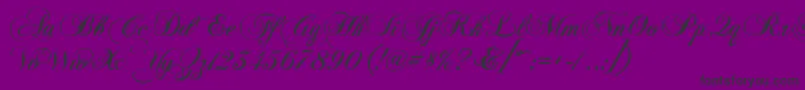 KbChopinscript-Schriftart – Schwarze Schriften auf violettem Hintergrund