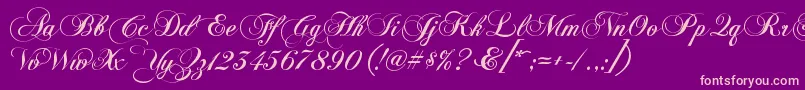 fuente KbChopinscript – Fuentes Rosadas Sobre Fondo Morado