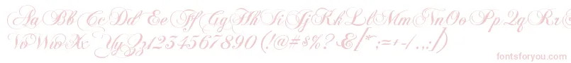 KbChopinscript Font – Pink Fonts on White Background