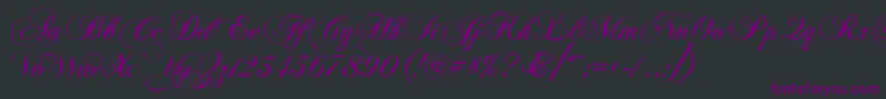 KbChopinscript Font – Purple Fonts on Black Background