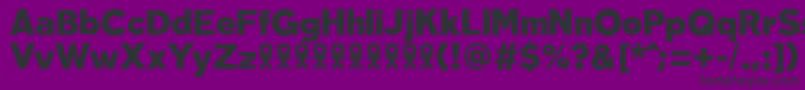 TabarraproBlackFfp-Schriftart – Schwarze Schriften auf violettem Hintergrund