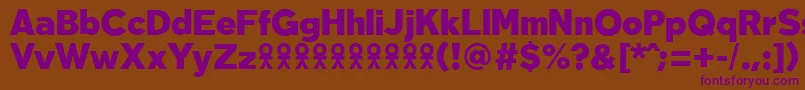 TabarraproBlackFfp Font – Purple Fonts on Brown Background