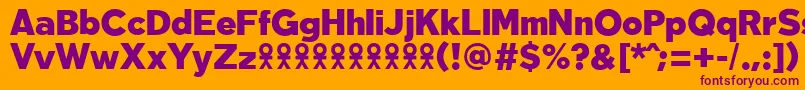 TabarraproBlackFfp Font – Purple Fonts on Orange Background