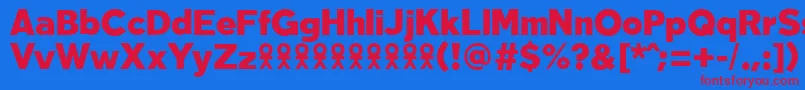 TabarraproBlackFfp Font – Red Fonts on Blue Background