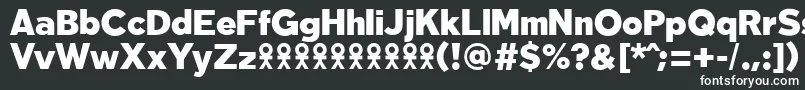 Шрифт TabarraproBlackFfp – белые шрифты на чёрном фоне