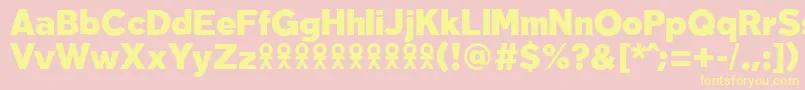 TabarraproBlackFfp Font – Yellow Fonts on Pink Background