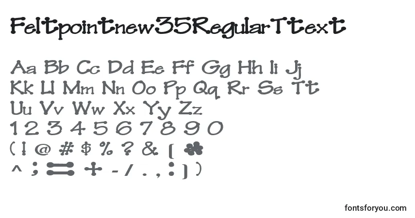 Feltpointnew35RegularTtext font – alphabet, numbers, special characters