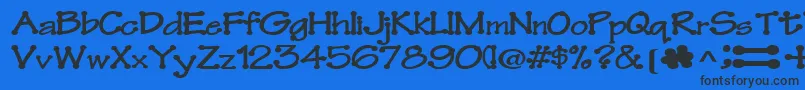 Feltpointnew35RegularTtext-fontti – mustat fontit sinisellä taustalla