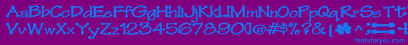 Feltpointnew35RegularTtext Font – Blue Fonts on Purple Background