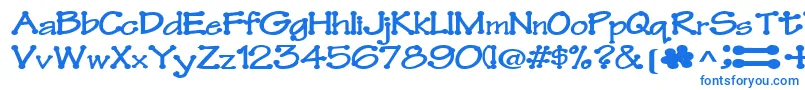 Feltpointnew35RegularTtext-Schriftart – Blaue Schriften auf weißem Hintergrund