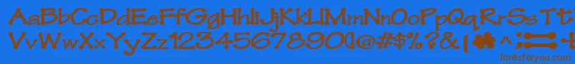 Feltpointnew35RegularTtext Font – Brown Fonts on Blue Background