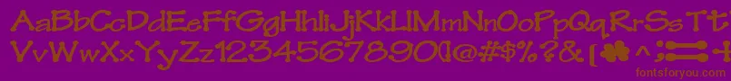 Feltpointnew35RegularTtext Font – Brown Fonts on Purple Background