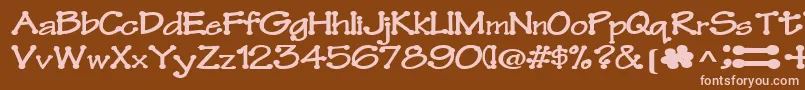 Feltpointnew35RegularTtext Font – Pink Fonts on Brown Background