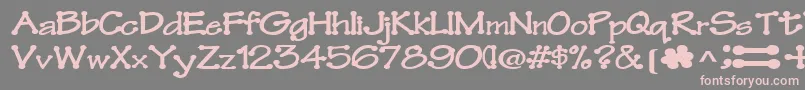 Feltpointnew35RegularTtext Font – Pink Fonts on Gray Background