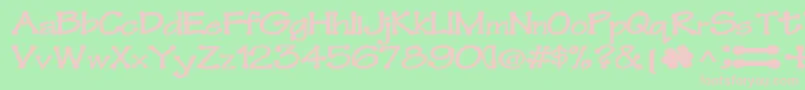 Feltpointnew35RegularTtext Font – Pink Fonts on Green Background