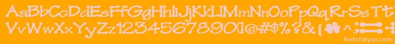 Feltpointnew35RegularTtext Font – Pink Fonts on Orange Background