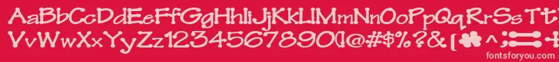 フォントFeltpointnew35RegularTtext – 赤い背景にピンクのフォント