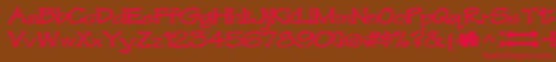 Feltpointnew35RegularTtext Font – Red Fonts on Brown Background