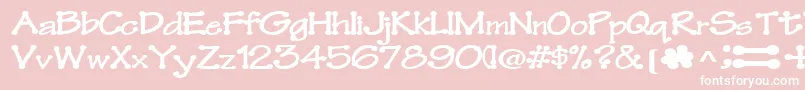 Police Feltpointnew35RegularTtext – polices blanches sur fond rose