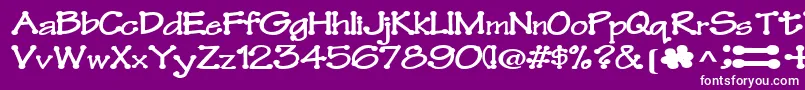 Feltpointnew35RegularTtext Font – White Fonts on Purple Background