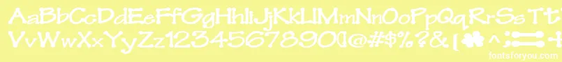 Feltpointnew35RegularTtext Font – White Fonts on Yellow Background