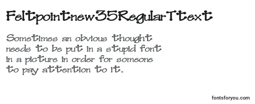 Feltpointnew35RegularTtext Font
