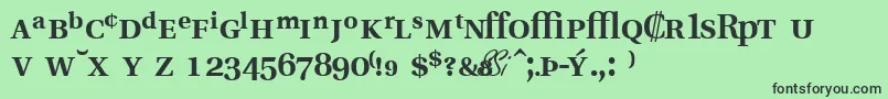 VeracityprosskBold Font – Black Fonts on Green Background