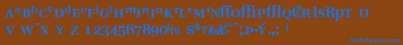 VeracityprosskBold Font – Blue Fonts on Brown Background