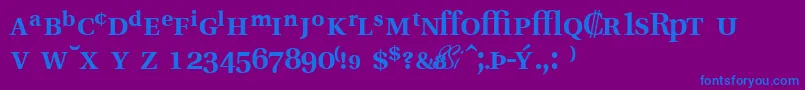 VeracityprosskBold Font – Blue Fonts on Purple Background