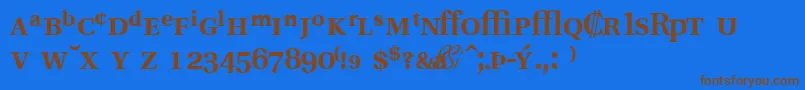 VeracityprosskBold Font – Brown Fonts on Blue Background